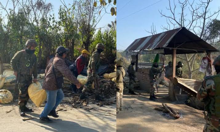 Two illegal checkposts dismantled in Churachandpur