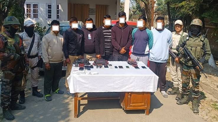 Twelve Militants from several proscribed groups arrested in Manipur