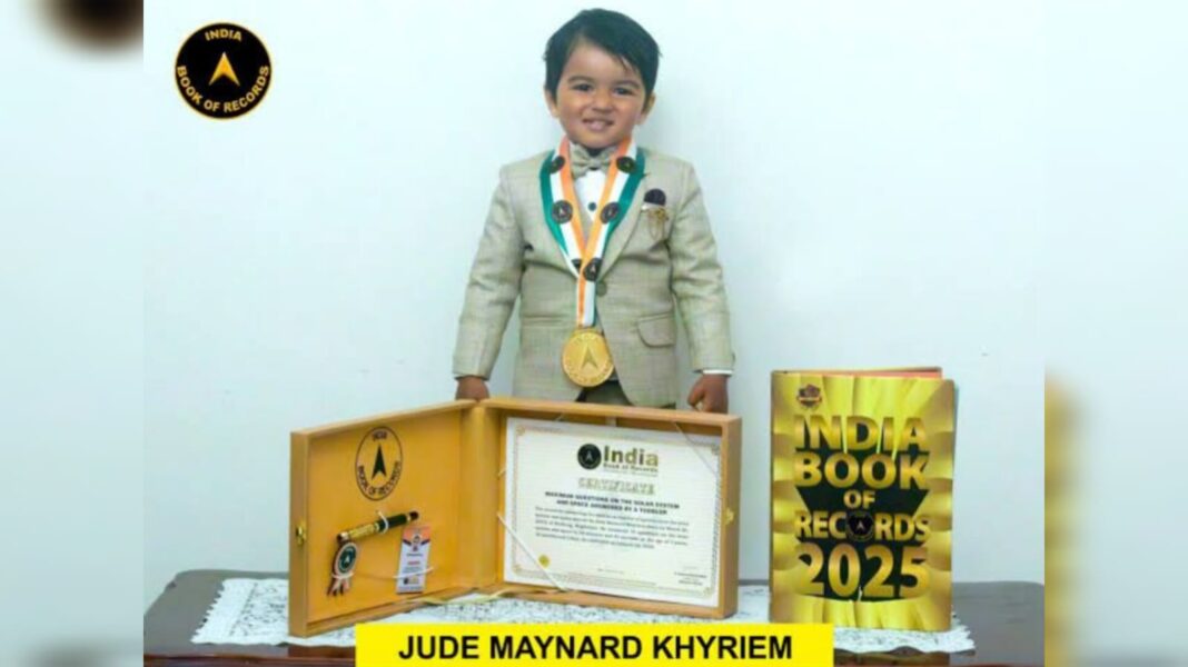 Shillong’s Jude Khyriem sets record in Indian Book of Records at just two years old