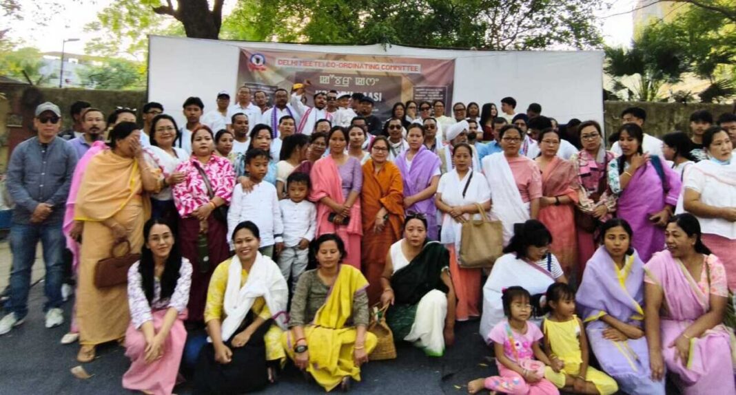 ‘Koubru Is our soul’: Meetei protest at Jantar Mantar demands unfettered access to sacred ancestral sites in Manipur