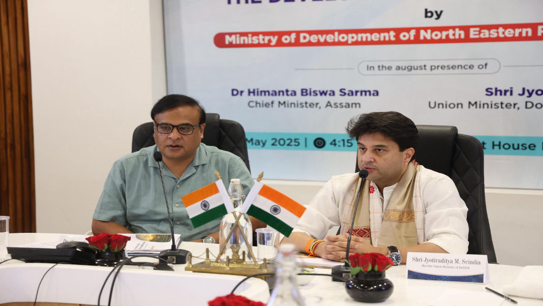 Scindia bats for agarwood, muga silk, and palm oil push in Assam; reviews key projects with CM Sarma