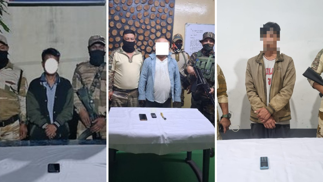 Security forces nab three insurgents, arms recovered across Manipur