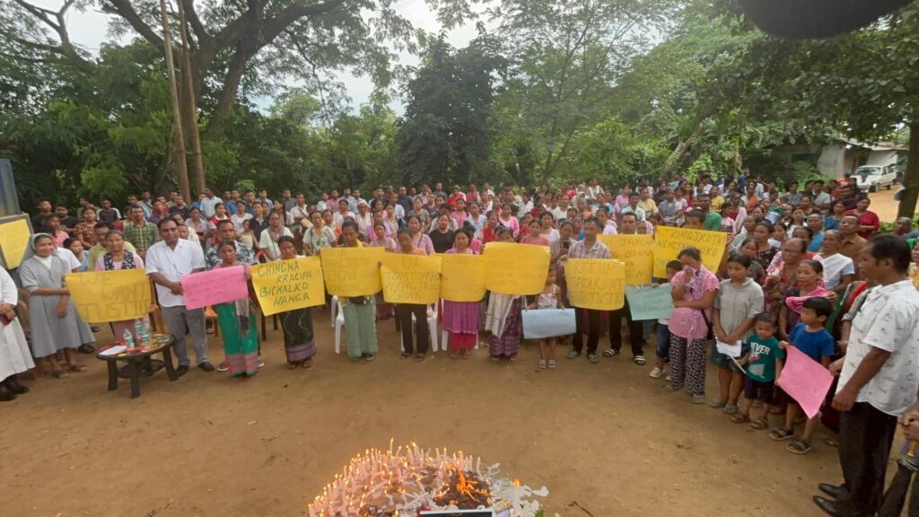 Candlelight Vigil held in Garobadha demanding justice for Paul A. Marak