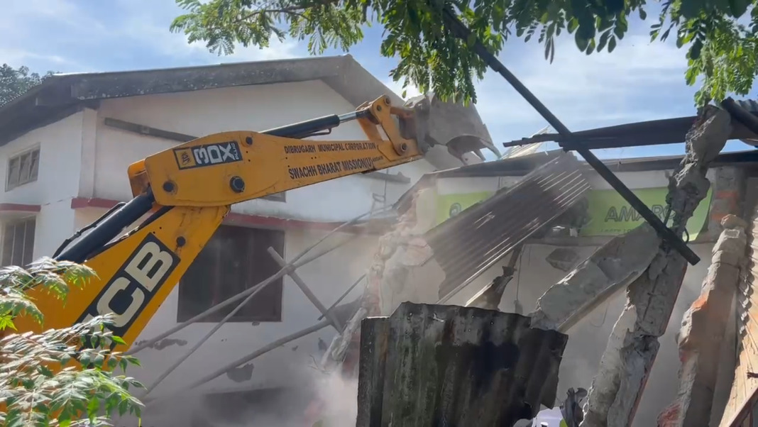 Eviction drive near Assam CM secretariat sparks row in Dibrugarh