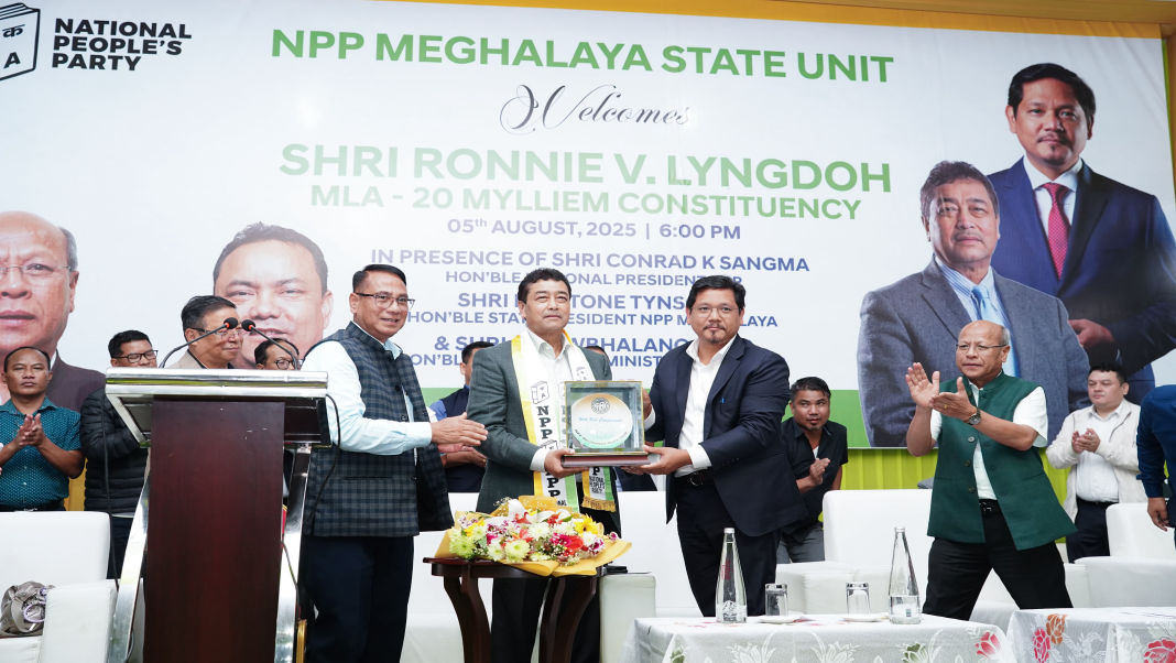 Ronnie V. Lyngdoh Joins NPP, Receives Grand Welcome: CM Calls It a Turning Point in Meghalaya Politics
