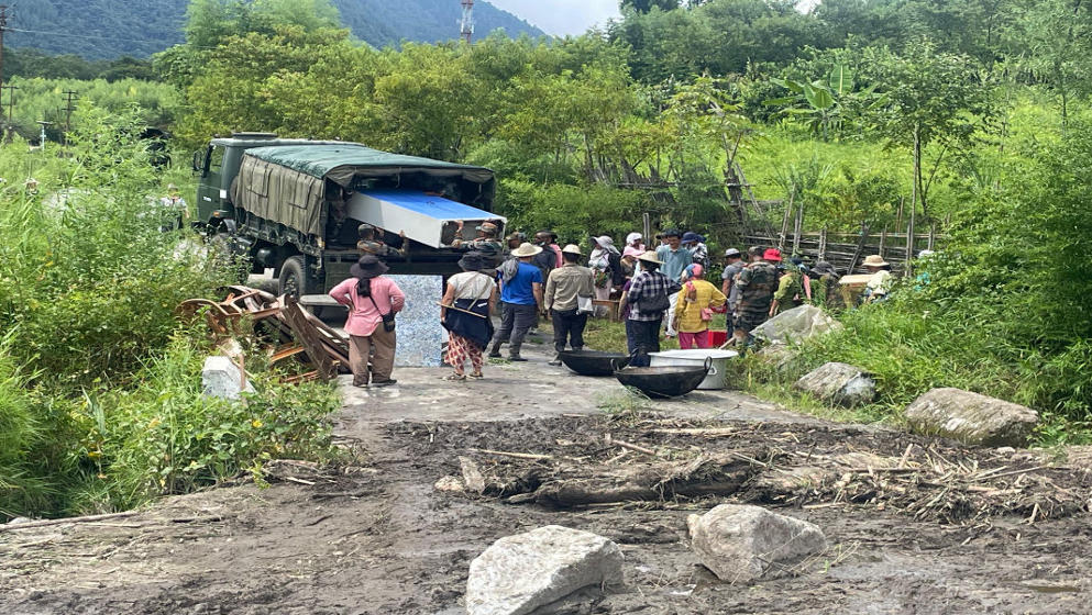 Army troops launch relief efforts after cloudburst in Arunachal