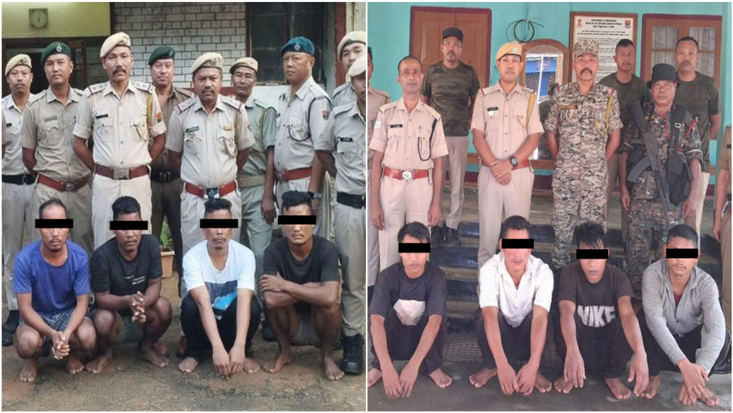 West Garo Hills Police arrest eight in twin robbery case