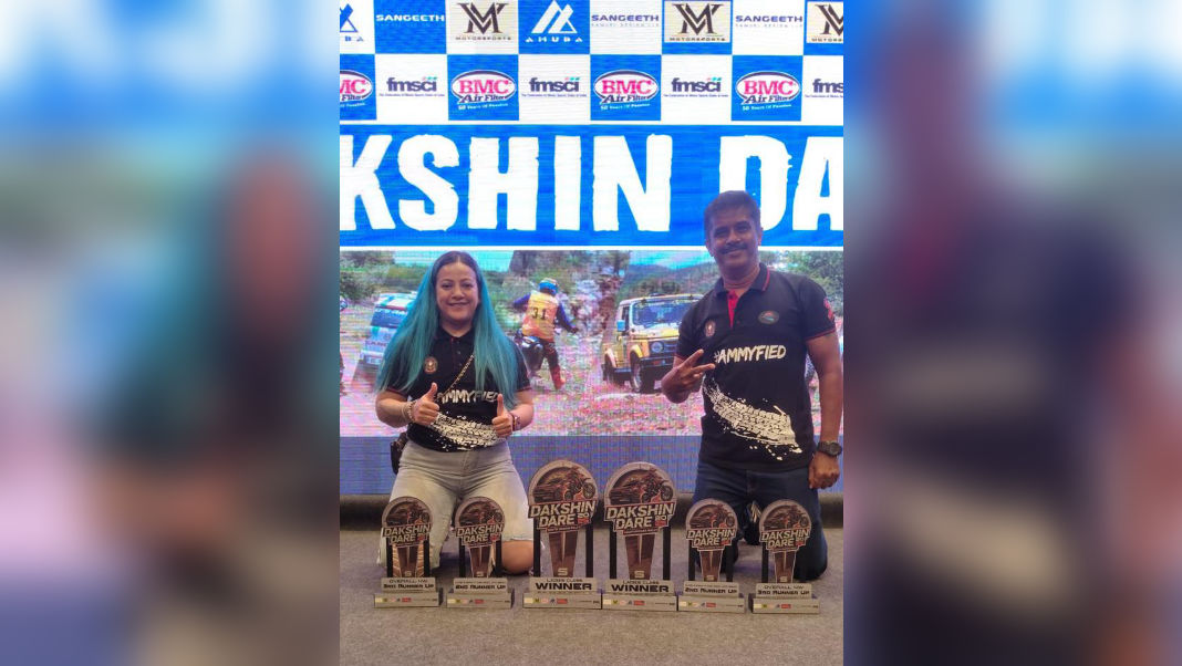Phoebe Nongrum makes history with triple podium at Dakshin Dare Rally 2025