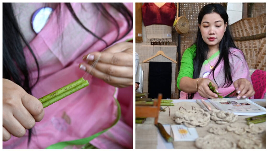 Manipur artisan weaves magic with lotus at National Conclave on Sustainable Textiles