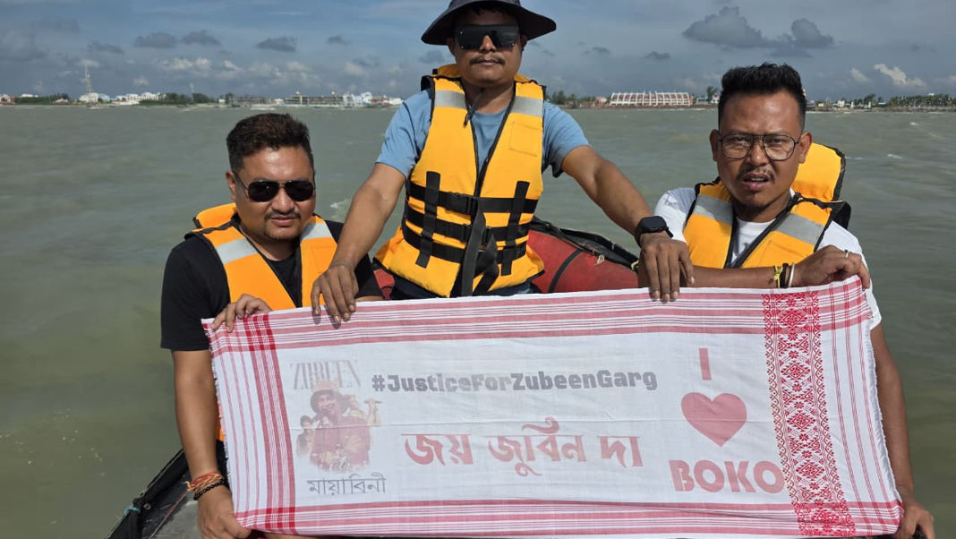 Boko Youths seek justice for Zubeen Garg in unique sea protest