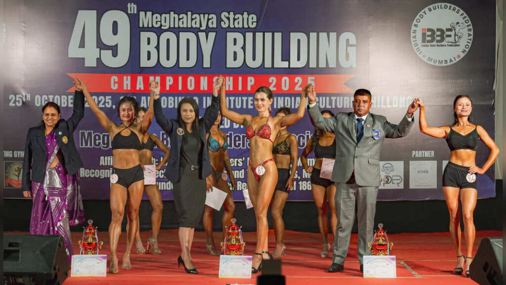 Tura’s Shano Chelsy Manda Sangma Wins Gold again at the 49th Meghalaya Bodybuilding Championship
