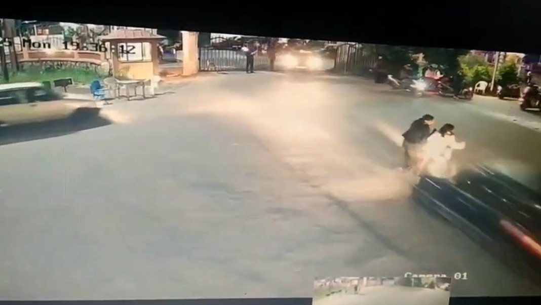 Drunk Security Guard runs over two students at NEHU