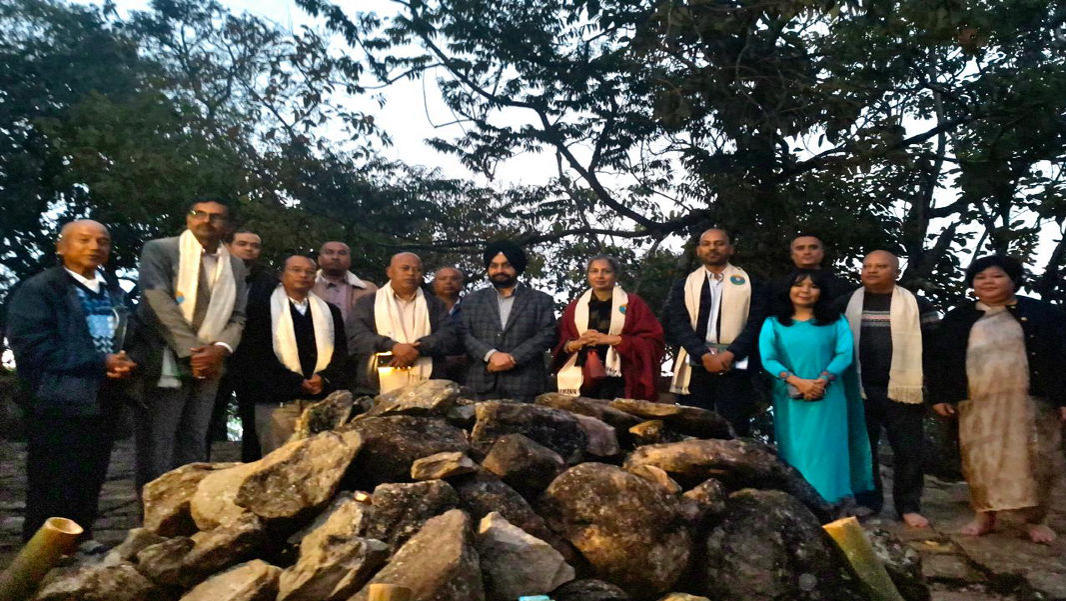 Election Commissioner Dr Sukhbir Singh Sandhu visits sacred summit of Lum Sohpetbneng, offers Prayers