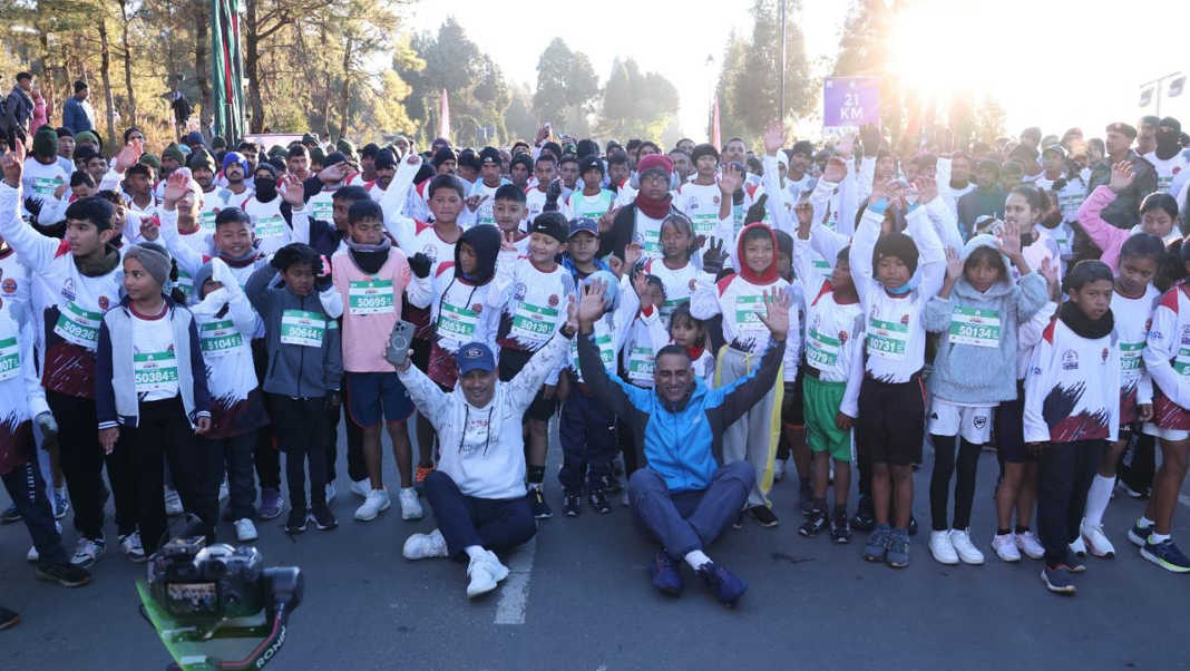 Over 3,000 runners take to the streets of Shillong for 5th Assam Rifles Half Marathon