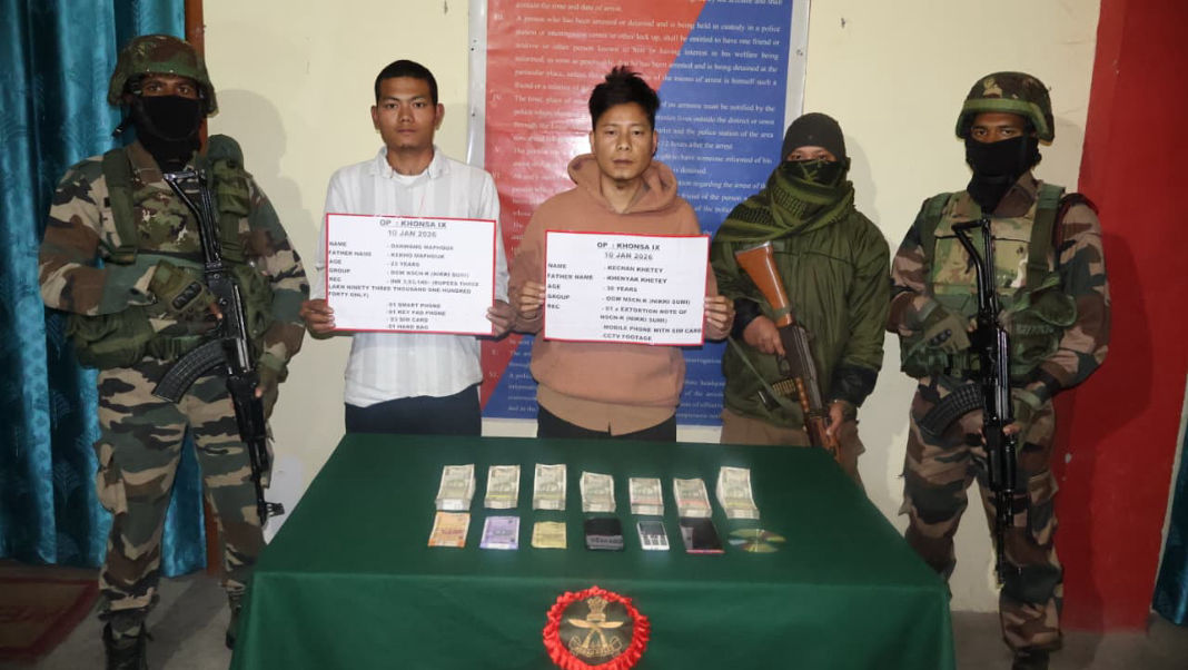 Assam Rifles apprehend two NSCN OGWs involved in extortion in Arunachal