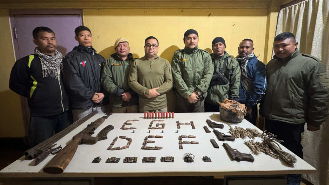 Large cache of arms, ammunition and explosives recovered in East Garo Hills