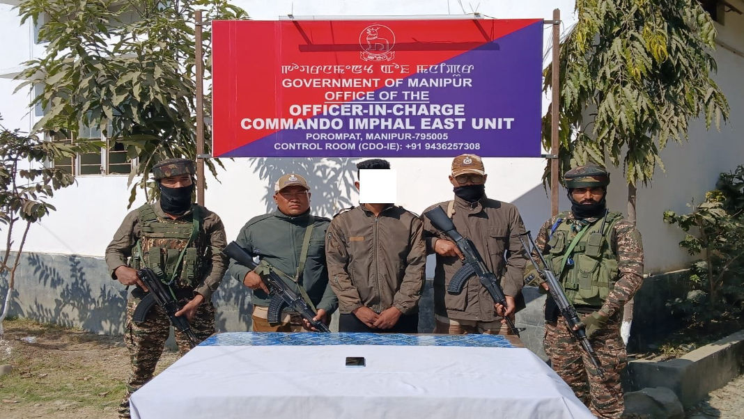 Manipur Police arrest four militants in Imphal for extortion, recruitment