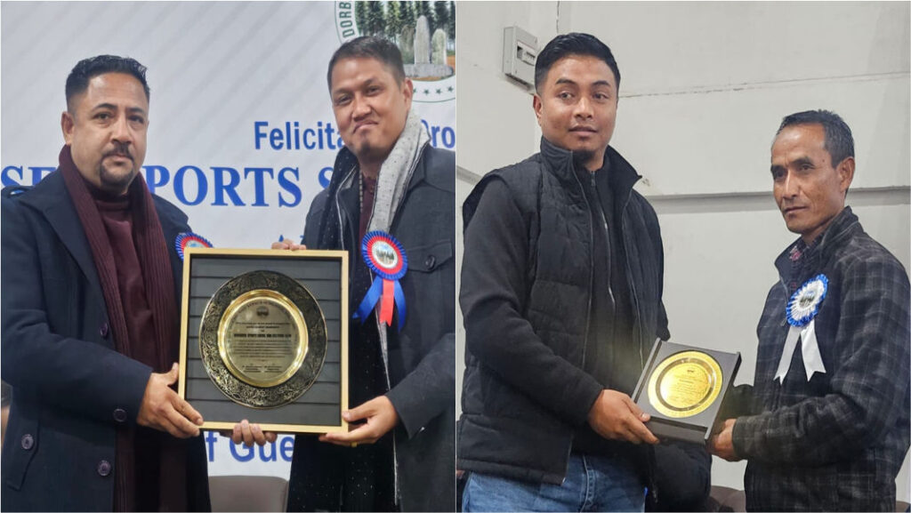 Nongkseh Sports Social and Cultural Club (NSSCC) was felicitated by Raid Sawkur Nongkseh on Wednesday following its title-winning campaign at the 11th Chief Minister’s International Gold Cup 2026 in Jorethang, South Sikkim.