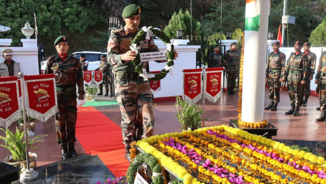 Assam Rifles pays homage to Late Havildar Hangpan Dada, Ashok Chakra (Posthumous) on 77th Republic Day