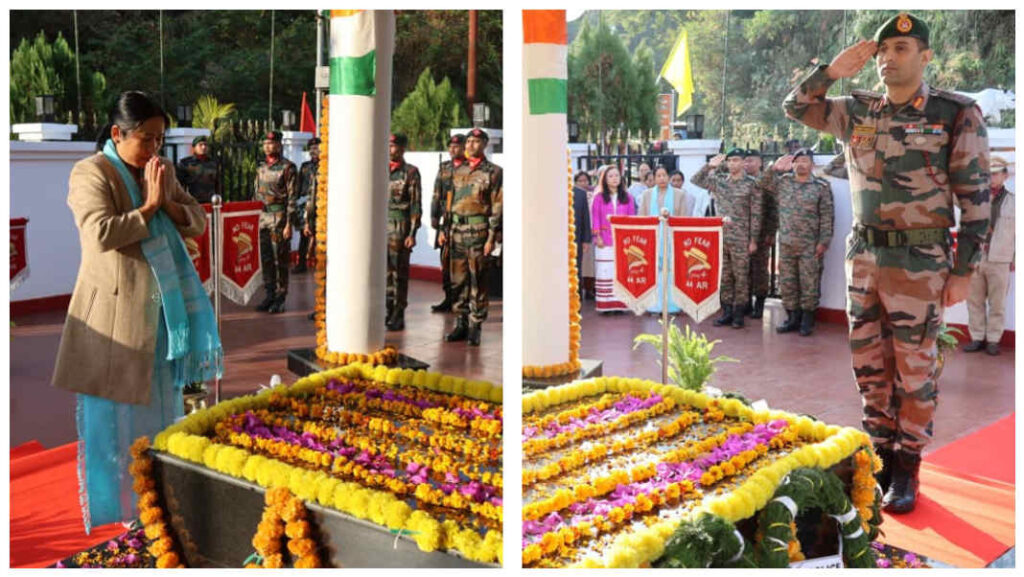 Assam Rifles pays homage to Late Havildar Hangpan Dada, Ashok Chakra (Posthumous) on 77th Republic Day