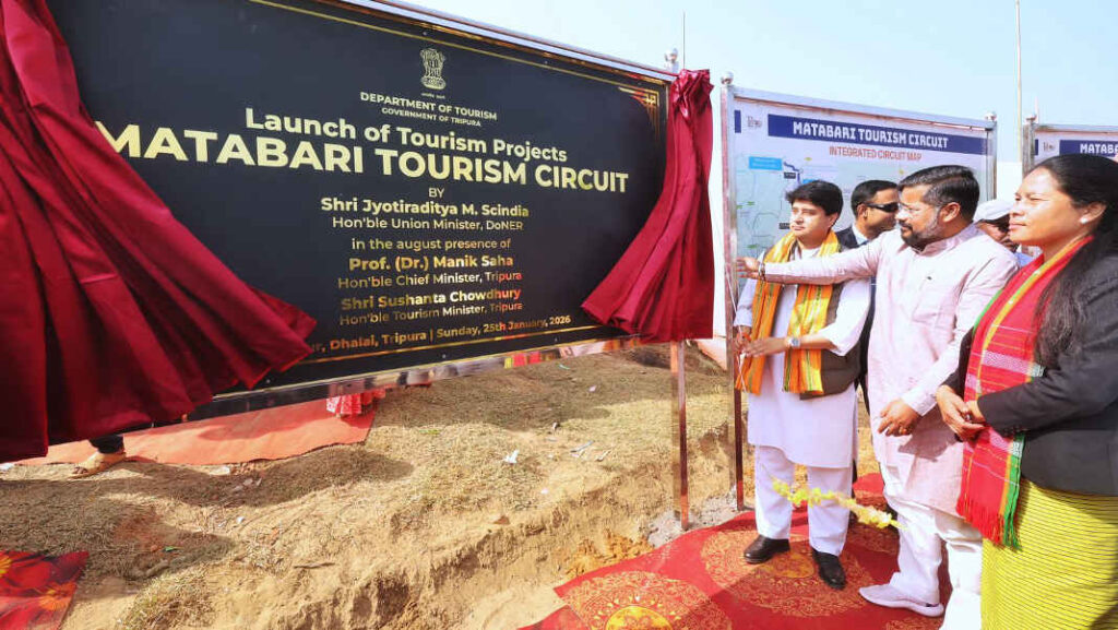 Scindia unveils ₹450-crore Matabari Tourism Circuit, calls Tripura gateway to Southeast Asia