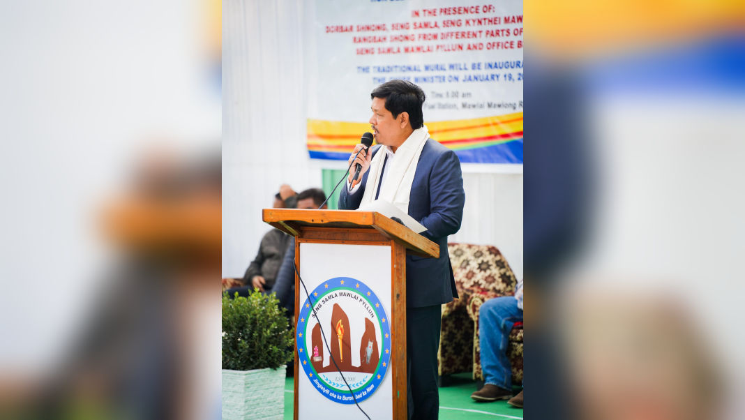 Youth must compete globally, says CM Sangma at Mawlai mural inauguration
