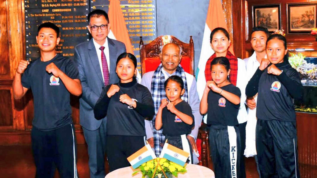 Meghalaya Governor felicitates kick-boxing team bound for Asia Pacific championship