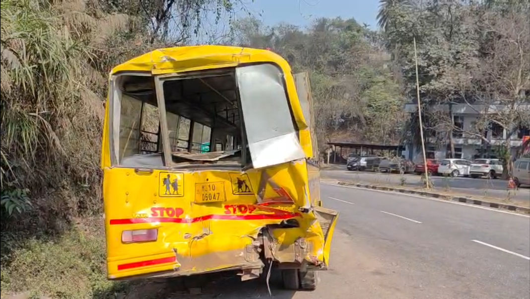 Seven students injured after School Bus collision in Byrnihat
