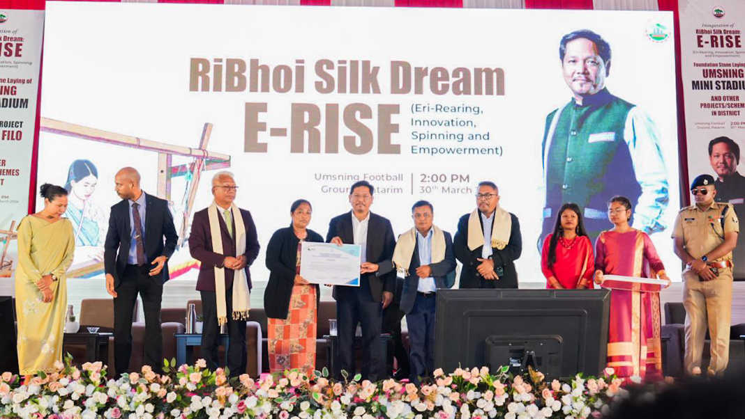 CM launches E-RISE silk project, lays foundation for Umsning mini stadium