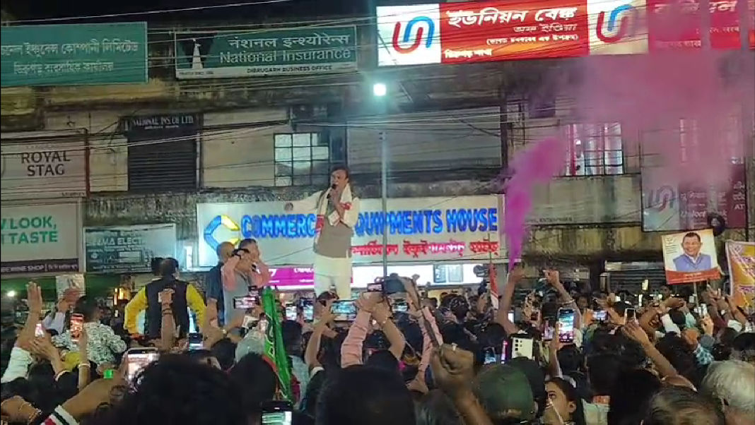 Tea City turns saffron as Himanta Biswa Sarma leads massive roadshow in Dibrugarh