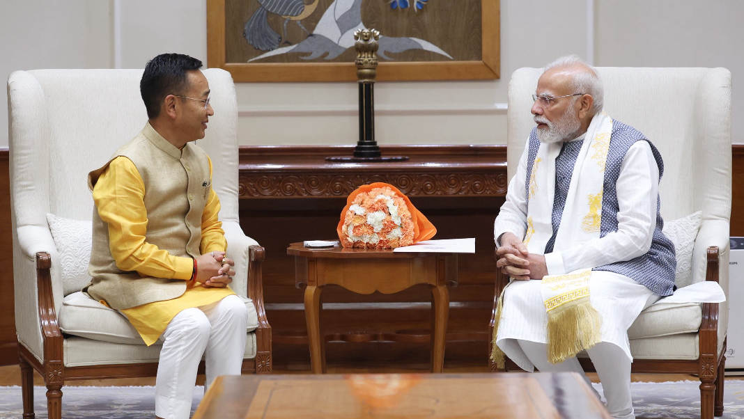 Sikkim CM Prem Singh Tamang with PM Modi