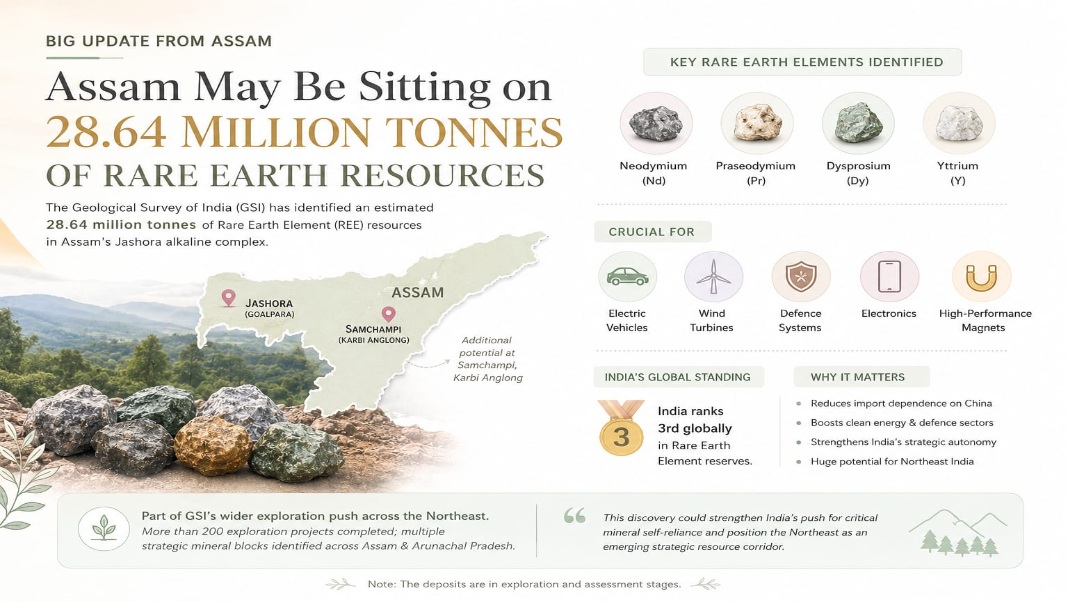 Assam could be sitting on 28.64 million tonnes of strategic Rare Earth Resources