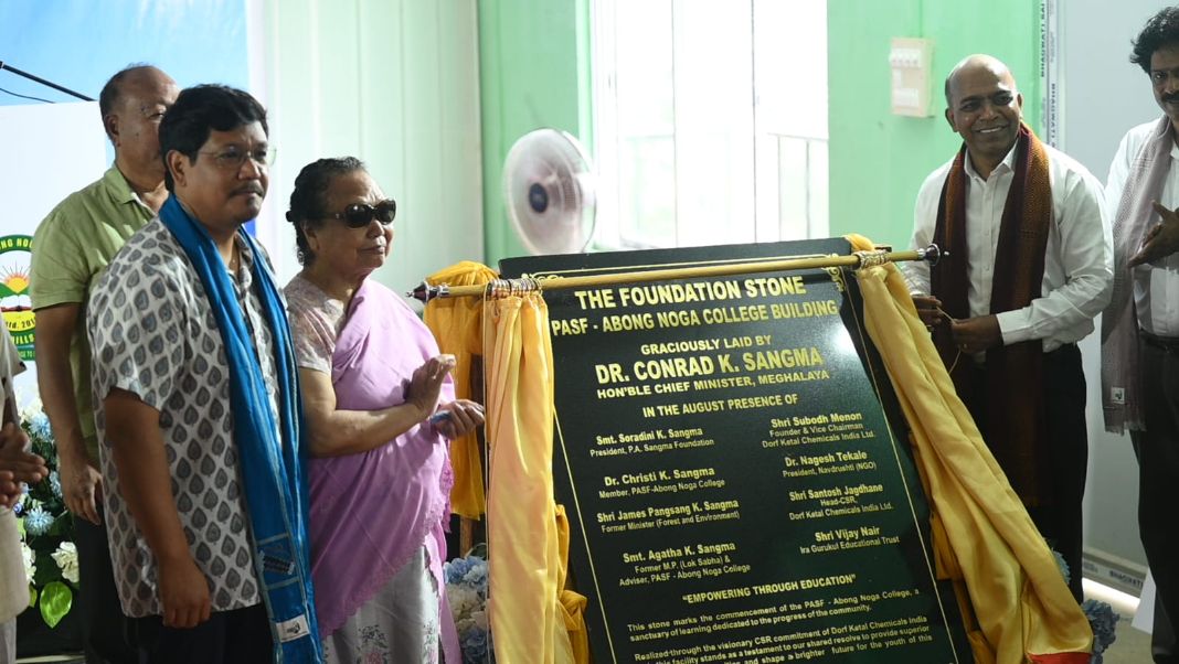 CM lays foundation stone for PASF-Abong Noga College building in Tura