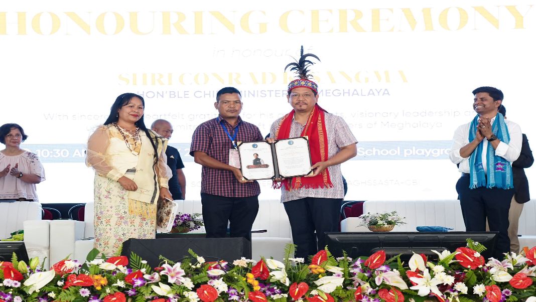 Meghalaya CM honoured by SSA teachers’ body; launches digital governance initiatives, CM LEAD Fellowship