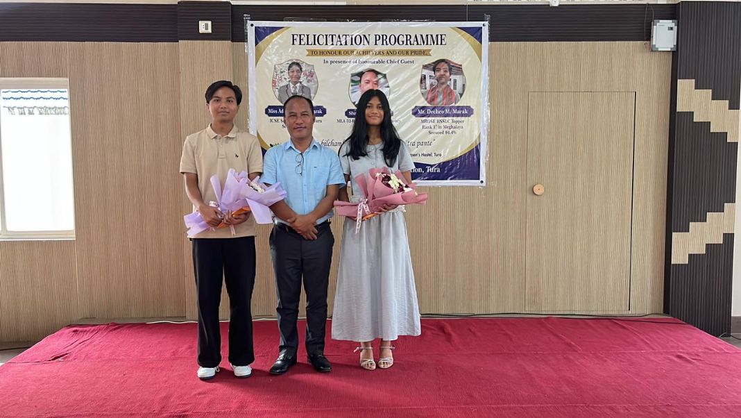Mrong Mahari Association felicitates board toppers in Tura