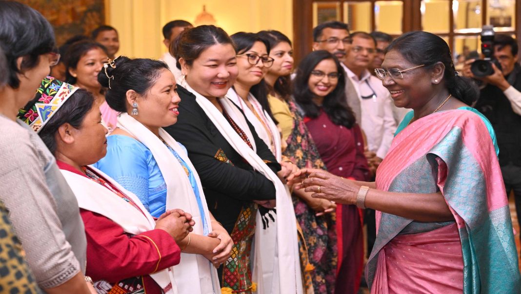 Northeast artisans who crafted Republic Day ‘At Home’ gifts meet President Murmu at Rashtrapati Bhavan