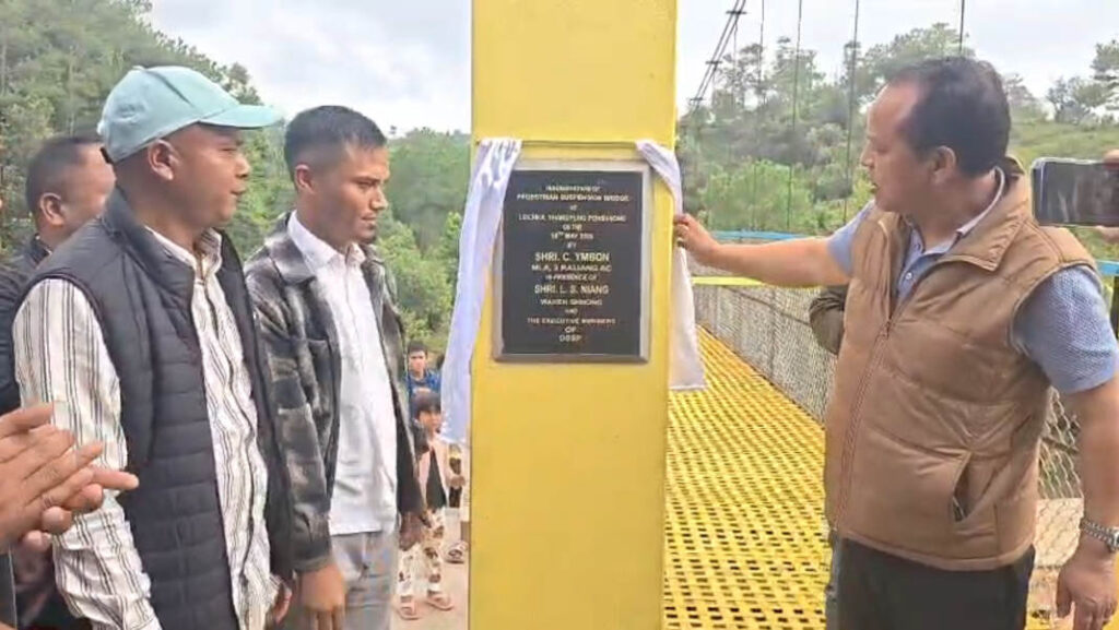 Hanging footbridge inaugurated over Umyurem River, connects paddies in Shangpung