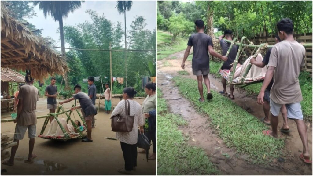 Carried through forest trails, young mother gives birth safely after emergency rescue in remote Meghalaya village
