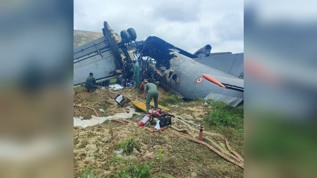 IAF AN-32 crash-lands at Jorhat airbase; pilot feared dead, co-pilot Injured