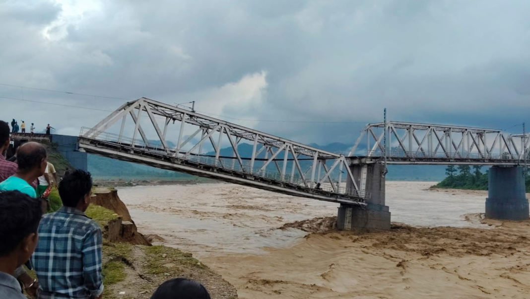 Flood fury in Assam's Dhemaji: 300-metre iron bridge washed away