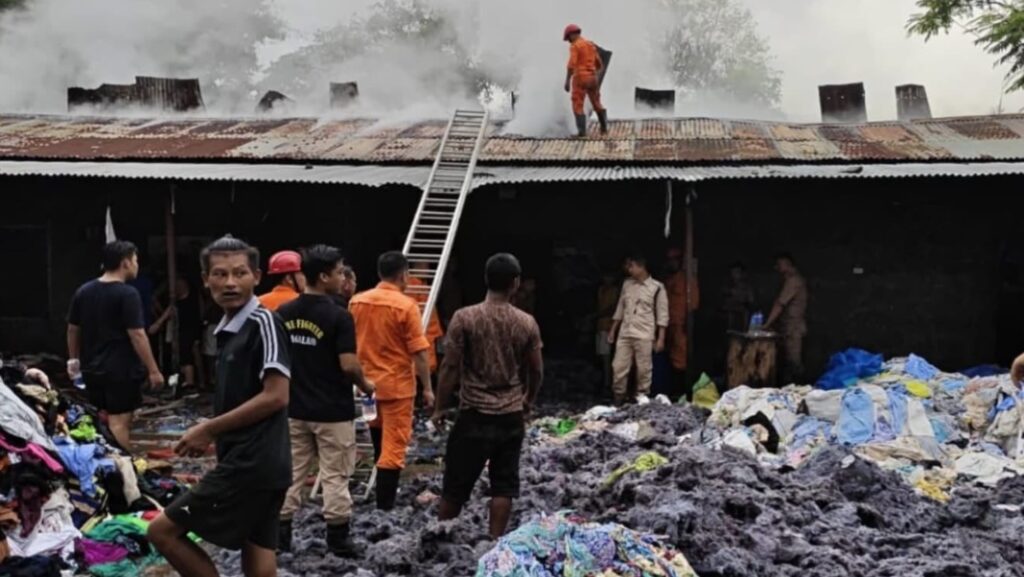 Nagaland: Fire breaks out in two seperate locations in Dimapur